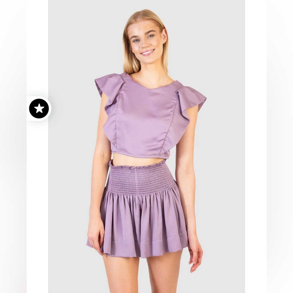 KOCH set- Erica Skirt and Cecilia Top in Violet Glow